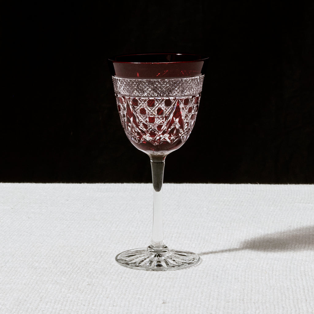 VINTAGE RUBY RED GLASS VASE, image size:1024x1024