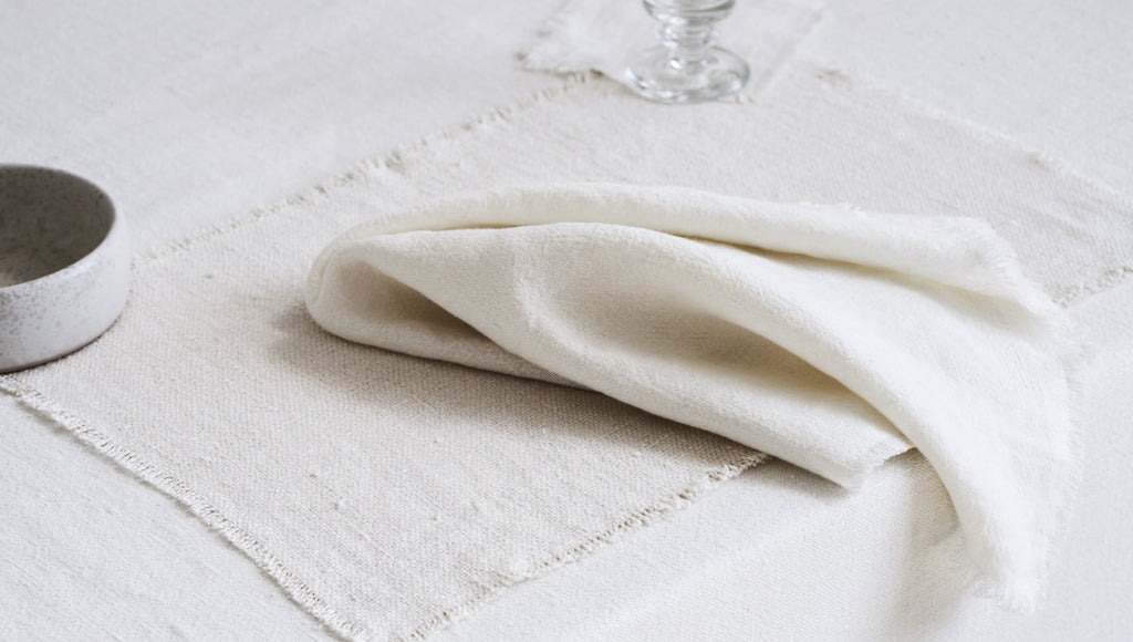 Linen Placemat with Fringe Edge | Rectangle Placemats & Table Mats