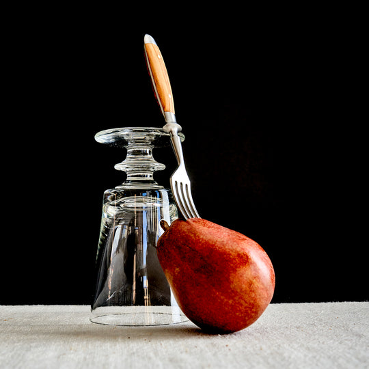 Eichenlaub Old German Dessert Fork - Olive Wood