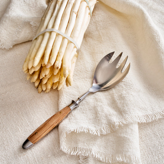 Eichenlaub Old German Salad Serving Fork in Olive Wood