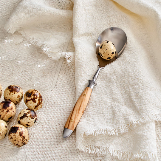 Eichenlaub Old German Salad Serving Spoon in Olive Wood