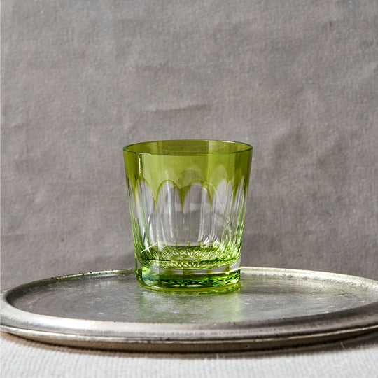 Kimiko Yasuda Chartreuse Namihana Crystal Rocks Glass