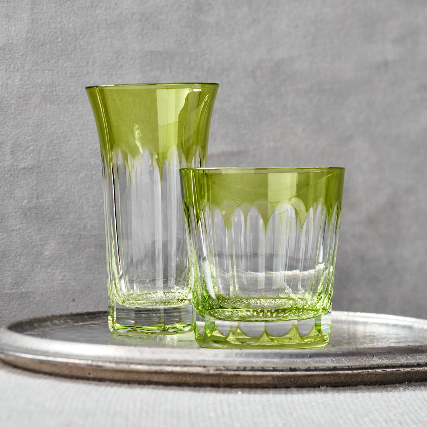Kimiko Yasuda Namihana Chartreuse Tall Tumbler Glass
