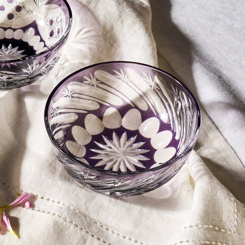 Shimizu Glass Kamahishi Bowl in Lavender