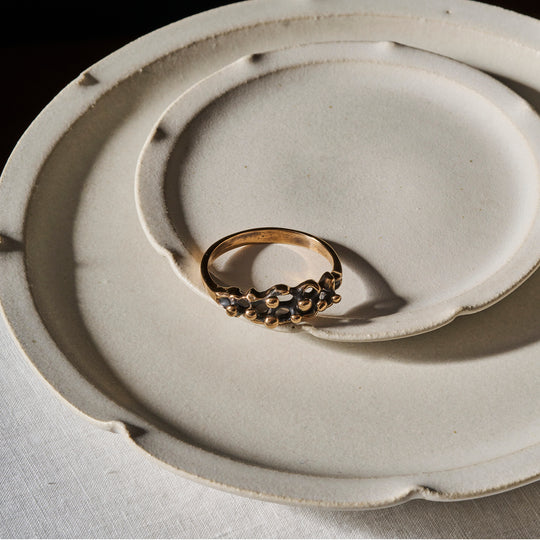 Ron Boyd Vintner Napkin Ring in Cast Bronze