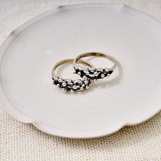 Ron Boyd Vitner Napkin Ring in Cast Sterling Silver