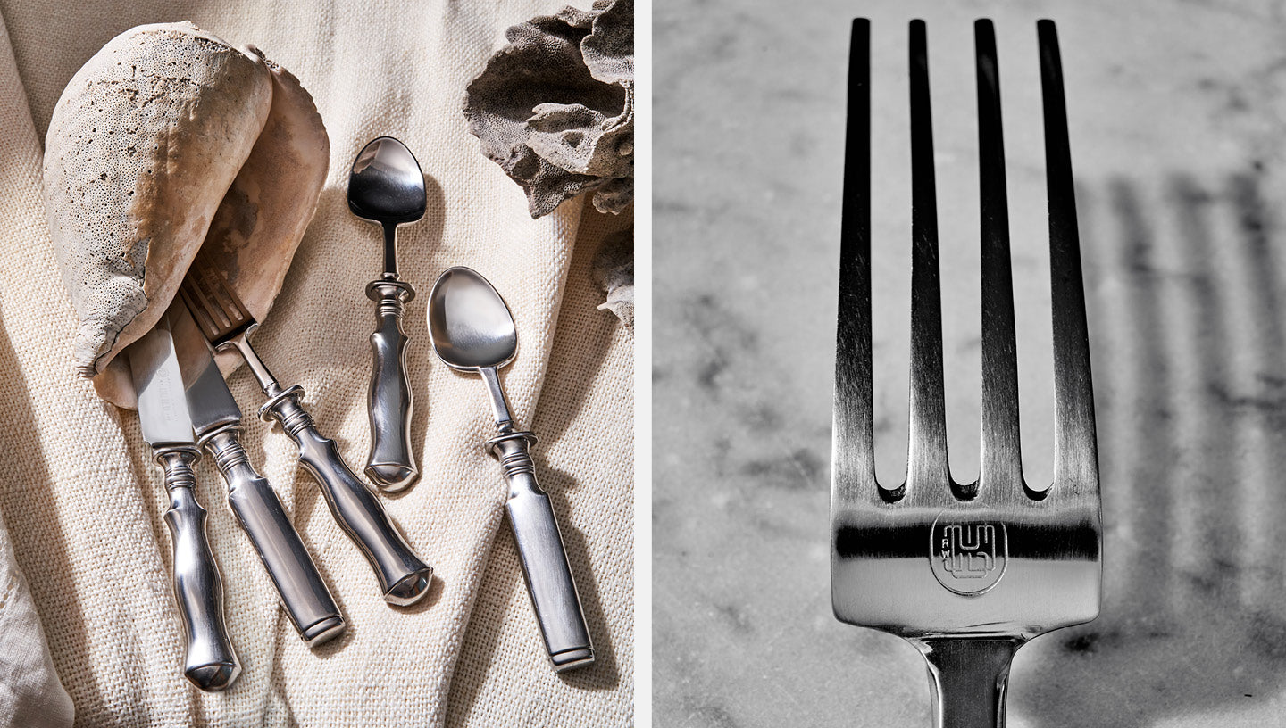 RW GUILD Bean Flatware Collection in Stainless Steel