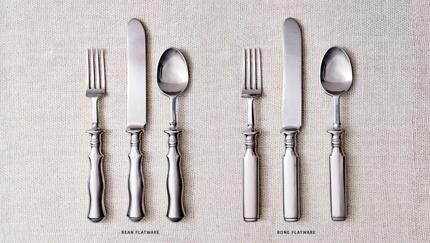 RW GUILD Bone Flatware Collection in Stainless Steel