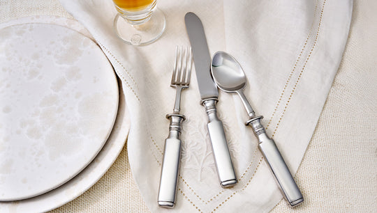 RW GUILD Bone Flatware Collection in Stainless Steel