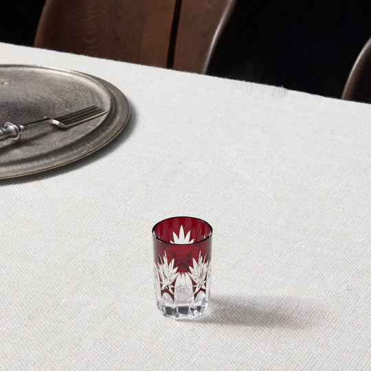 Shimizu Burgundy Maru Sasa Shot Glass