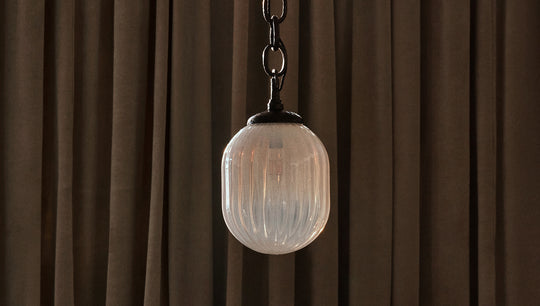 Seed Pendant Rippled Opaline Glass