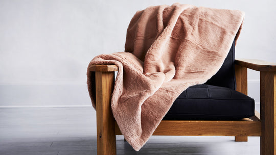 RW Guild Double-Sided Rex Fur Throw