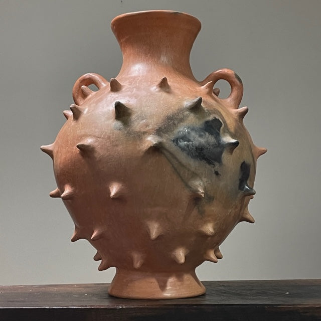Mexican Wood Fired Double Handle Spiked Ceramic Jug