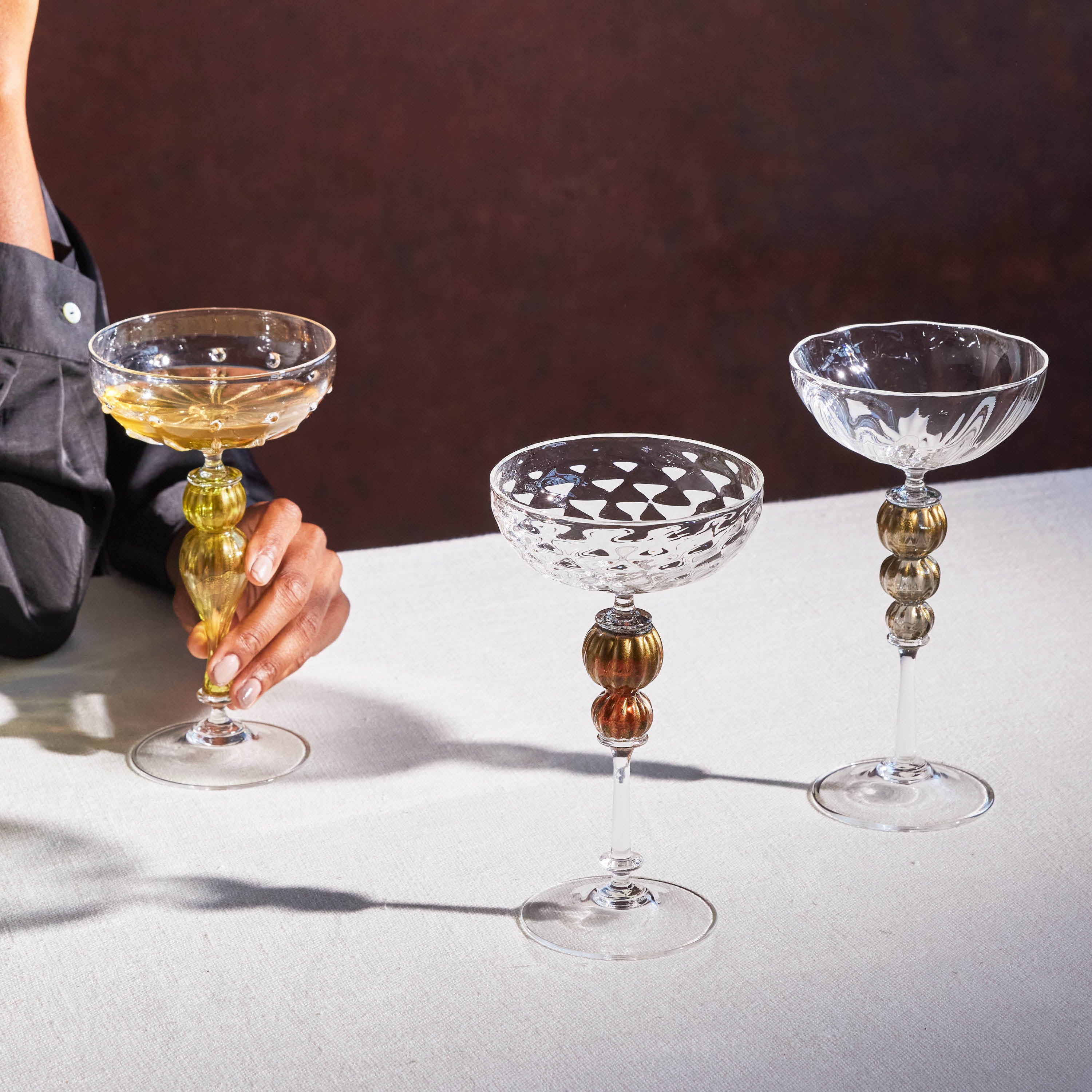 Hyunsung Cho Cocktail Glass Burgundy