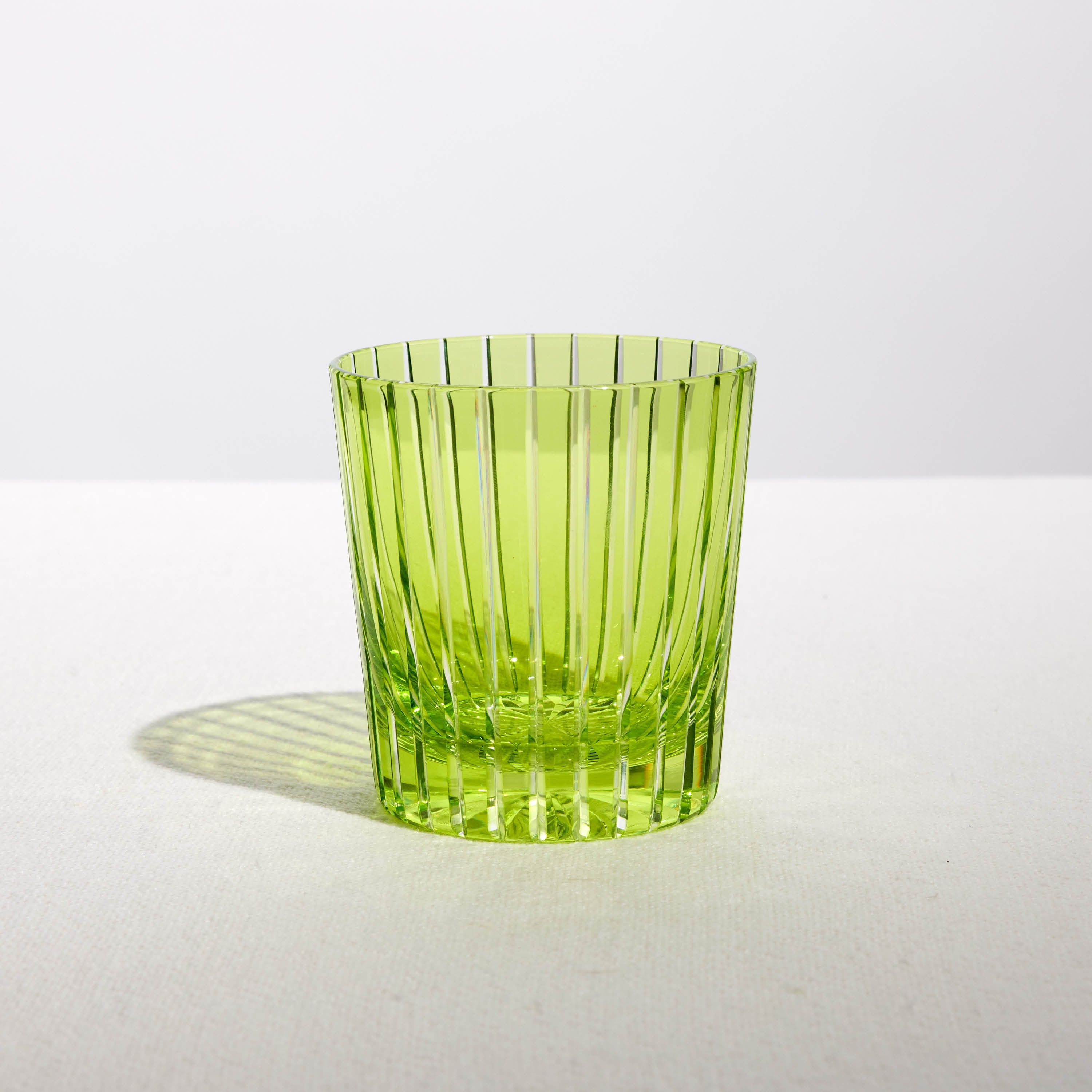 Kimiko Yasuda Suji Acid Green Crystal Rock Glass