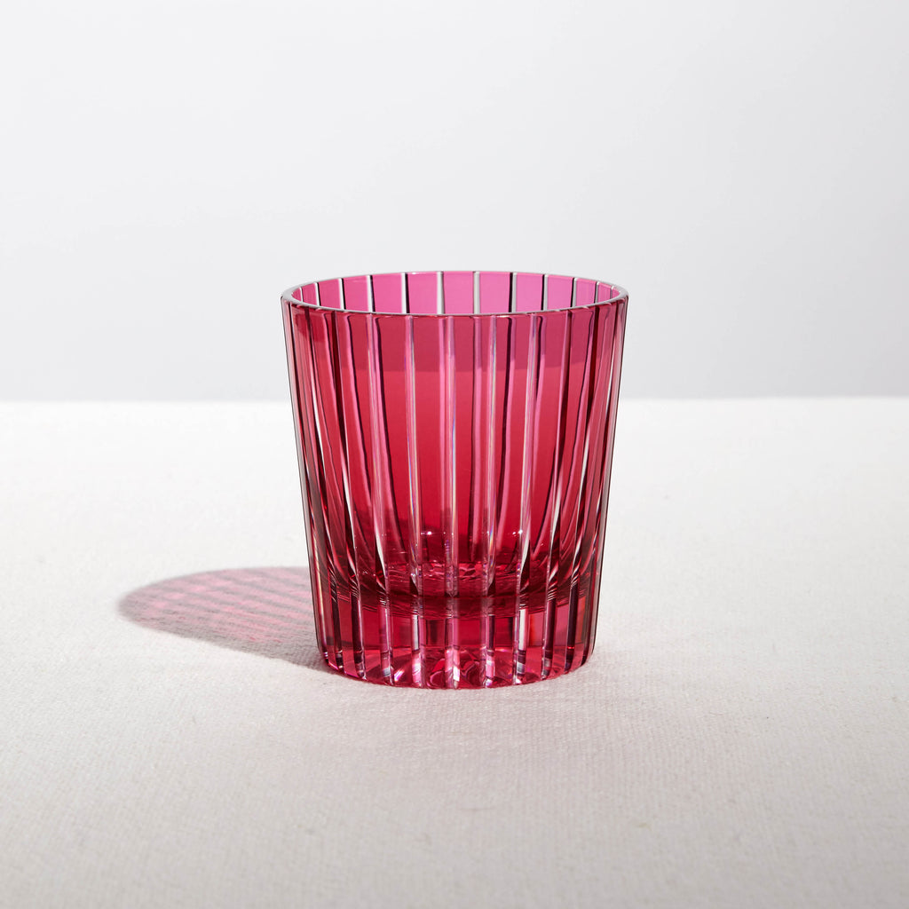 Crystal Rocks Glass in Magenta | Old Fashioned Glass & Whiskey Glass ...