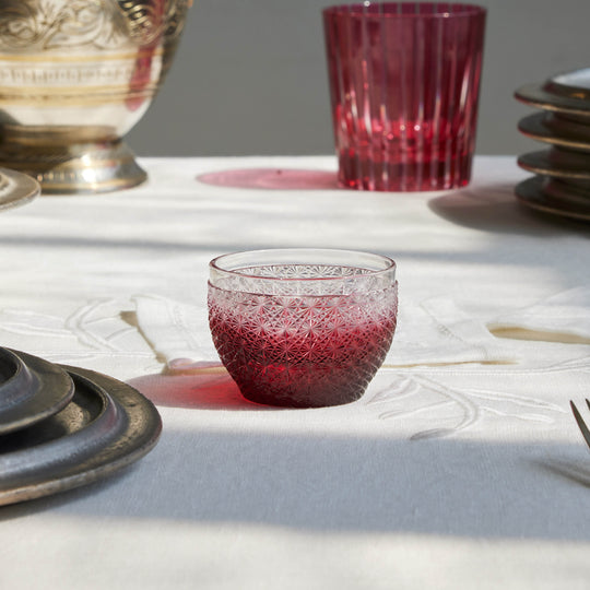 Kimiko Yasuda Magenta Kiku Crystal Shot Glass