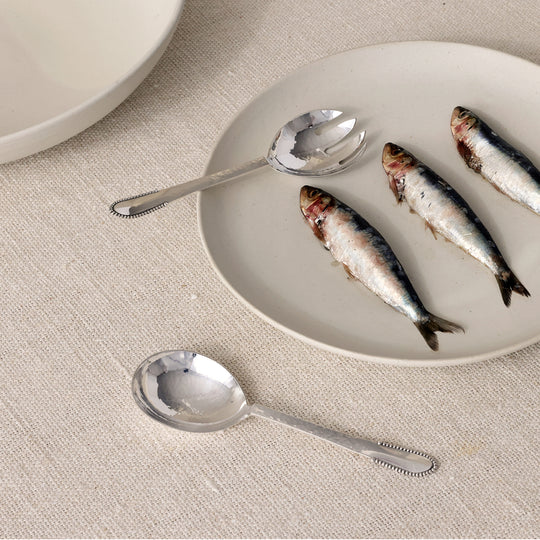 Georg Jensen Beaded Sterling Silver Small Serving Utensils