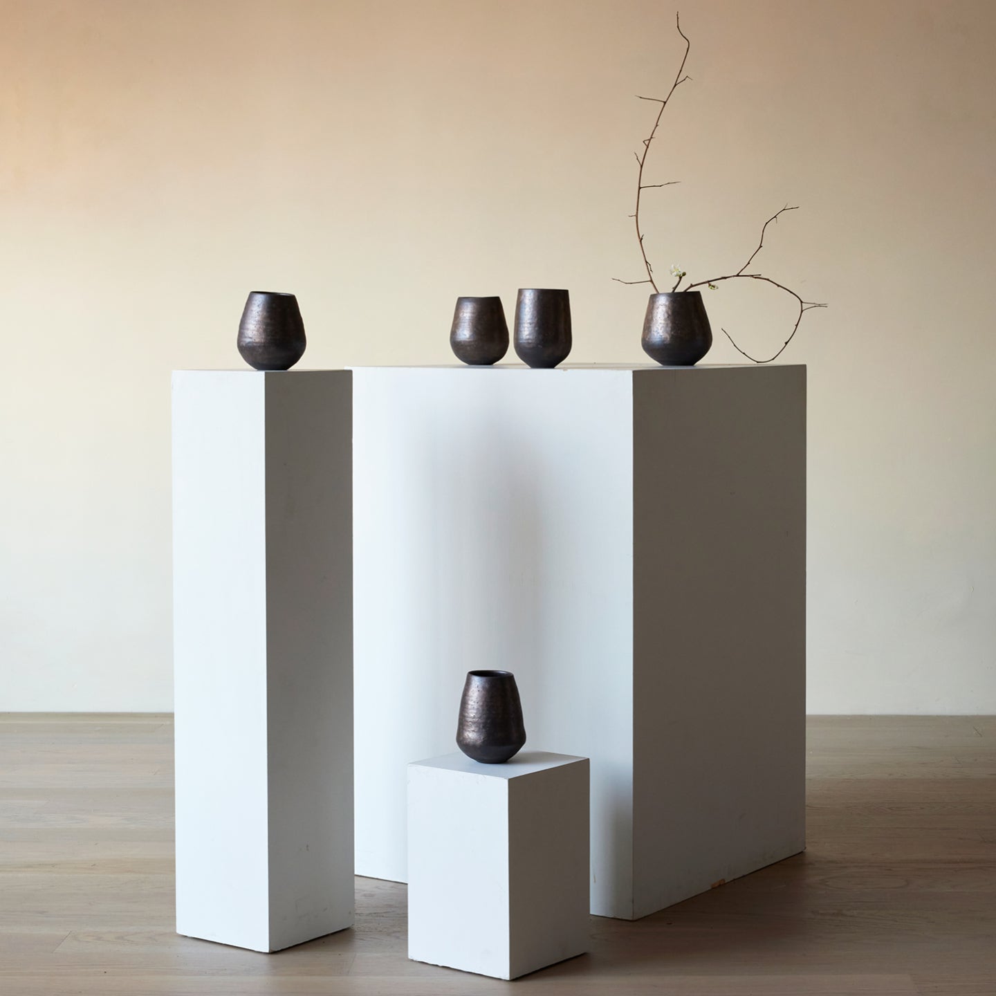 Janaki Larsen Black & Gold Vase No. 1 and No. 2