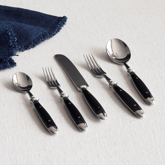 Eichenlaub Old German Flatware in Black Acrylic