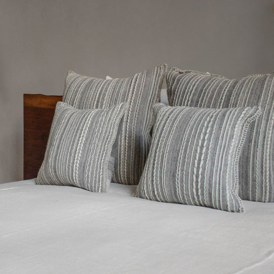 The Good Shepherd Grey Wool Pillow