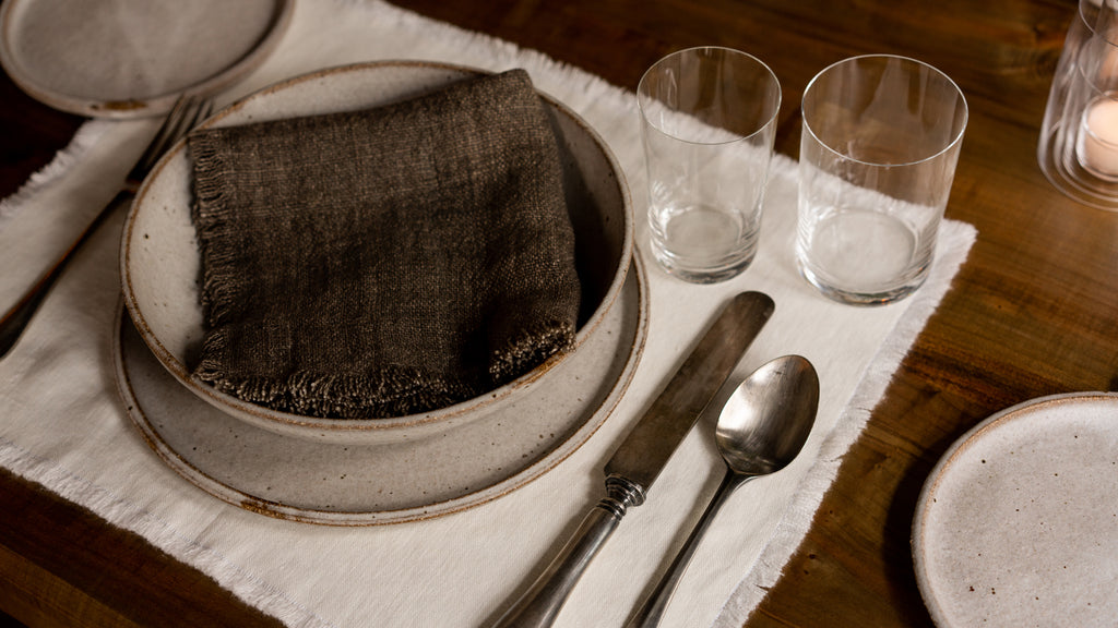 RW Guild Fringed Flax Linen Placemat