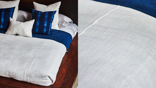 RW GUILD WASHED WOVEN LINEN COVERLET