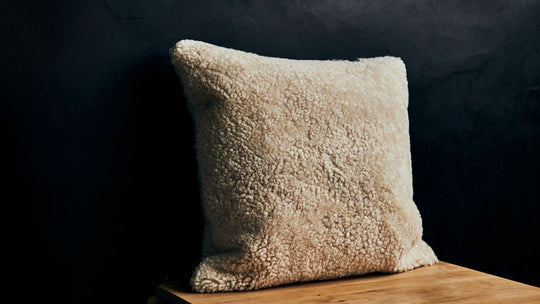 RW Guild Curly Short Wool Pillow 22" X 22"