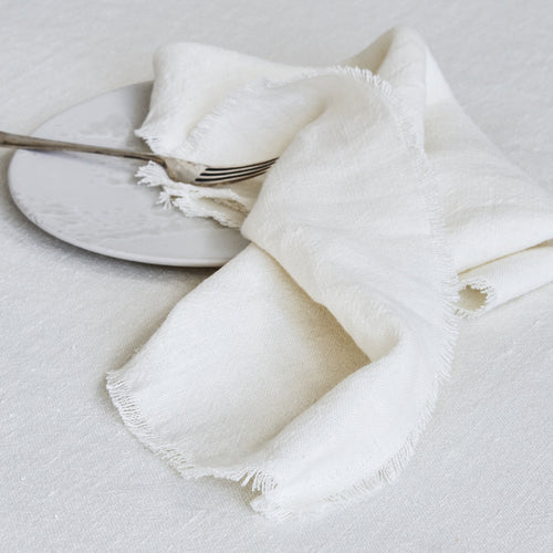RW GUILD FRINGE WASHED LINEN NAPKIN