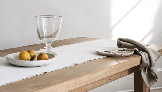 RW Guild Fringe Washed Linen Table Runner
