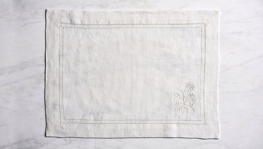 RW Guild Passiflora Embroidered Linen Placemat