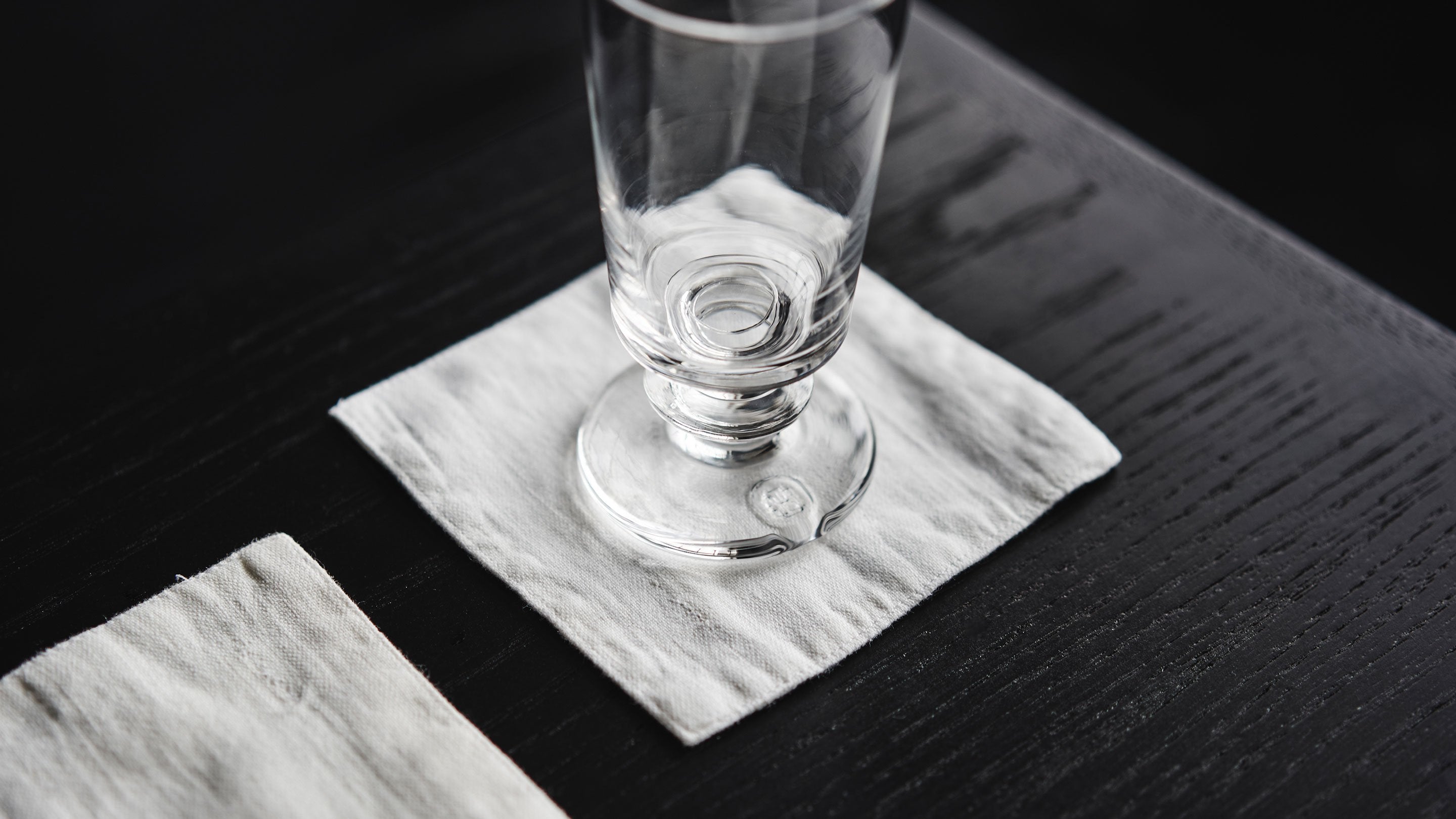 Best Linen Cocktail Napkins Set | by Rough Linen Light Grey / 6 Square
