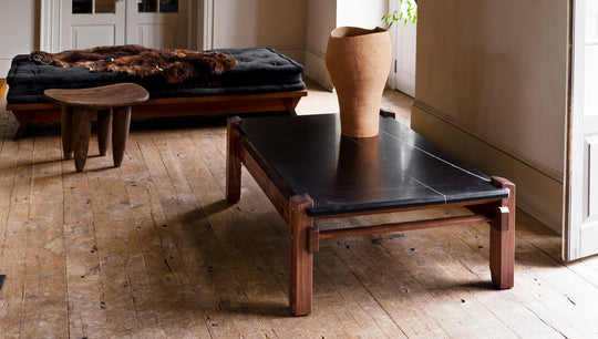 Skafeld Rectangular Stone Coffee Table